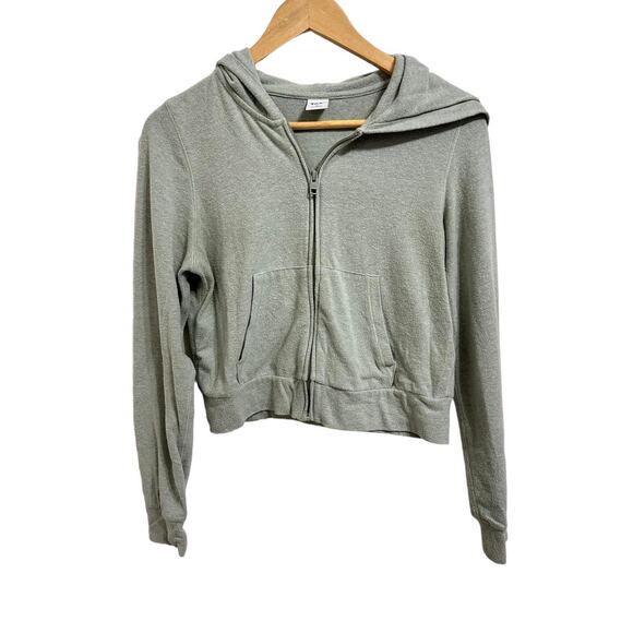 TNA Women's‎ Full Zip Thermal Cotton Blend Hoodie Size Medium - Picture 1 of 6